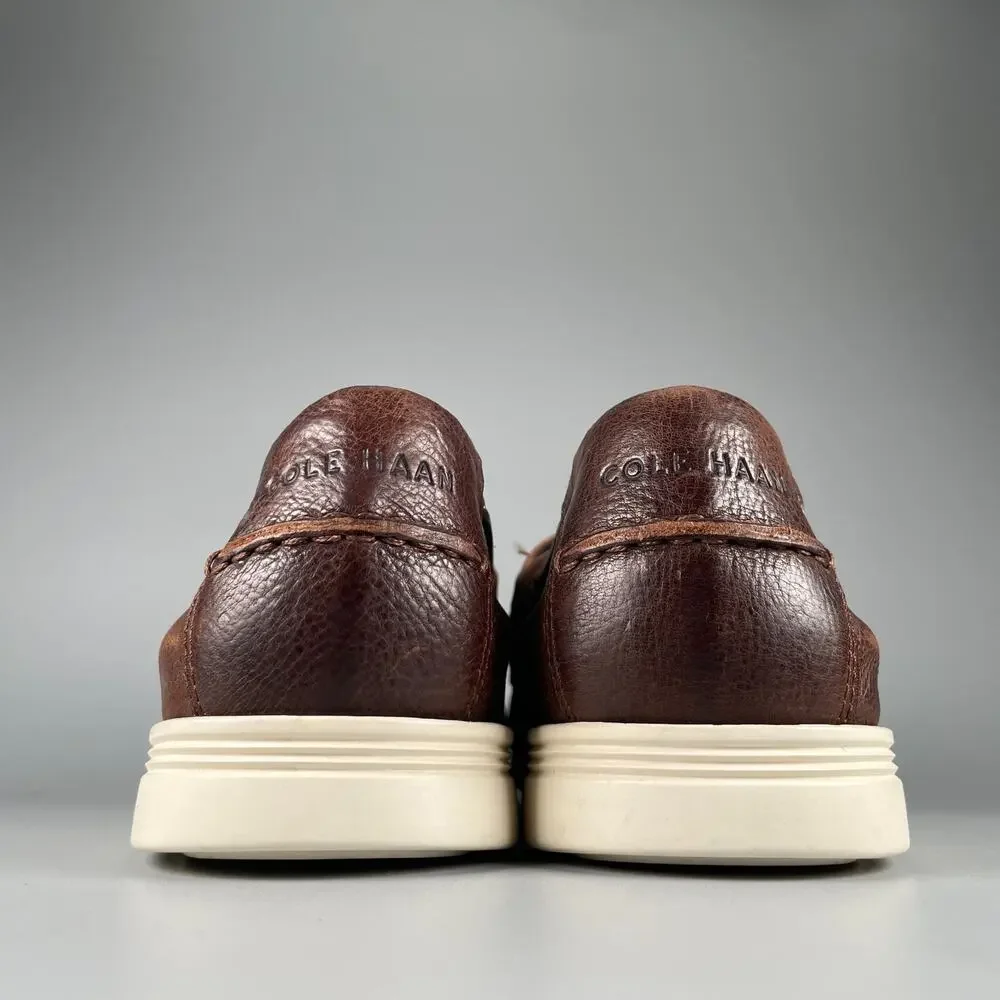 Cole Haan C28865 Men's Size 13 M Brown Leather Two Eye Lace Up Boat Shoes Casual